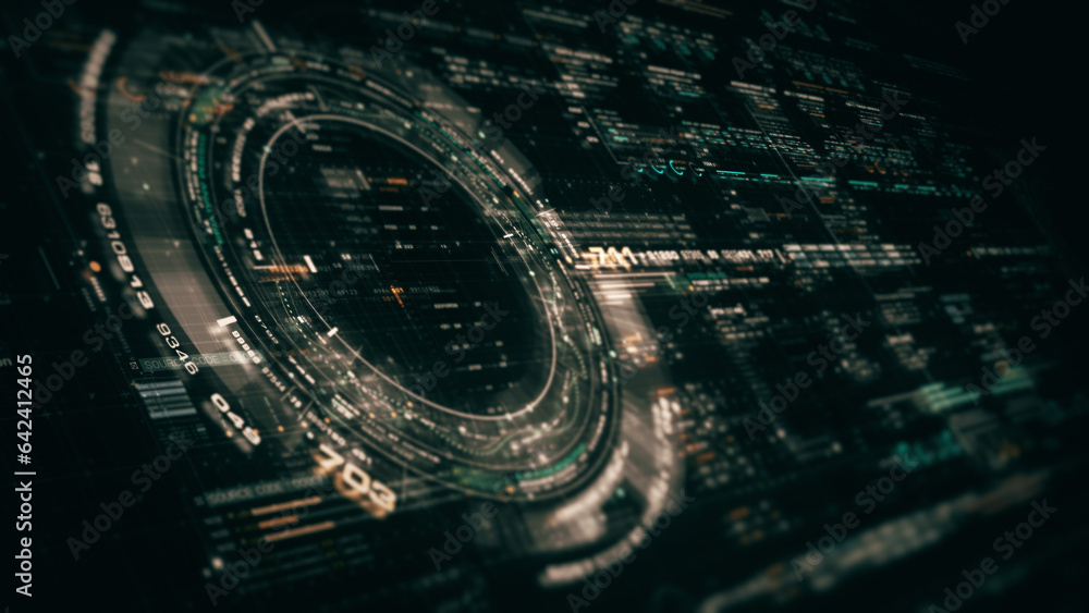 Advanced data matrix simulation UI with cutting-edge digital ...