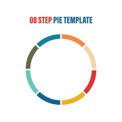 Poster - circle Pie charts for infographics. Elements with 2, 3. 4, 5, 6, 7, 8, 9, 10 steps, options