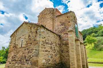 Canvas Print - Church of San Miguel de Lillo in Oviedo, Spain - A UNESCO World Heritage Site