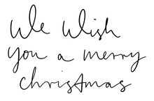 We Wish You A Merry Christmas Ink Brush Bold Lettering