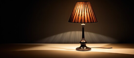 Canvas Print - Beautiful lamp with stylish shadow on background