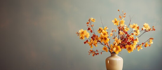 Canvas Print - Artificial bloom within the container