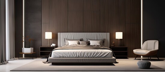 Poster - Contemporary interior of a luxurious bedroom