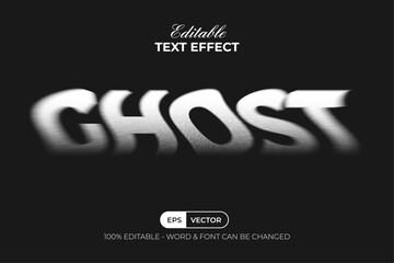 Ghost Text Effect Blurry Wave Style. Editable Text Effect.