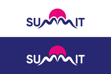 Wall Mural - Minimal and Professional letter summit vector logo design