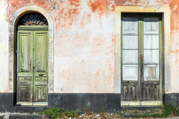 Canvas Print - ancient Sicilian houses