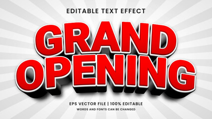 Wall Mural - Grand opening soon 3d editable text effect