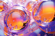 © Haydiddle - Purple and yellow soap bubbles in paint create an abstract design suitable for a colorful background.