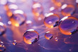 © Haydiddle - Purple and yellow soap bubbles create droplets in paint create an abstract design suitable for a colorful background.