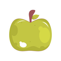 Poster - green apple illustration