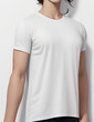 Blank white t-shirt mockup on mannequin body