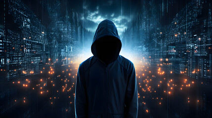 Anonymous hacker, Concept of hacking cybersecurity, cybercrime, 