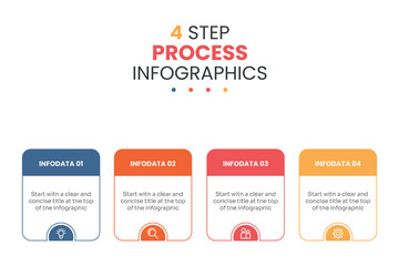 Wall Mural - Vector Infographic label design template with icons and 4 options or steps. Can be used for process diagram, presentations, workflow layout, banner, flow chart, info graph.