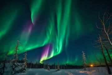 Wall Mural - Spectacular Northern Lights in the Arctic