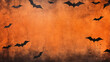 © bmf-foto.de - black and orange halloween textured for mystic  halloween background with bats