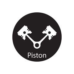 Wall Mural - piston icon vector