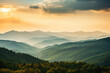 Nature's Canvas: Green Ridge Mountains Sunset