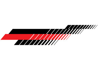 Vector stripe for a sports car, moto, boat, SUV, toy. Pattern for sportswear. Web design. Abstract vector design element