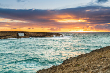 Wall Mural - Sunrise photograph of an Island