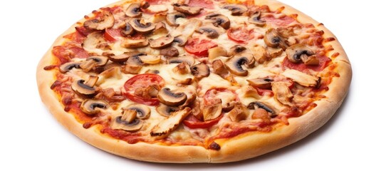 Poster - Francesca pizza top view isolated on white background