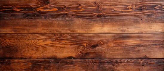 Poster - Natural brown wooden background for design Vintage painted texture Overhead view with space for text