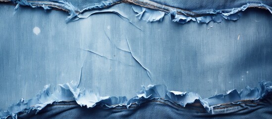 Wall Mural - Texture of ripped denim jeans