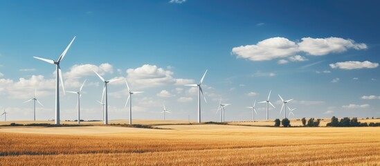 Wall Mural - Wind turbines generating electricity near Kherson