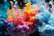 Motion Color drop in water,Ink swirling in ,Colorful ink abstraction. Cloud of ink under water