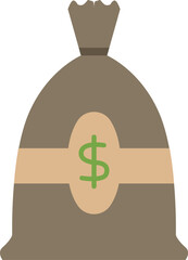 Poster - Money bag icon. Dollar canvas sack. Wealth symbol