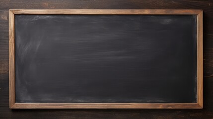 empty Chalk black board as a background, copy space, 16:9