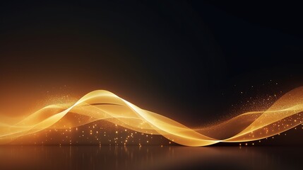 Wall Mural - abstract Gold background with waves background