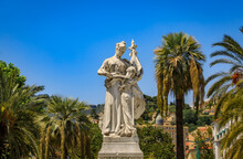 Monument Commemorating The Annexation Of Menton By France Inaugurated In 1896 In The Center Of Town Of Menton On The French Riviera, South Of France