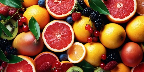 Juicy and ripe fruits. Fresh fruits assorted fruits colorful background. Vitamins natural nutrition concept.