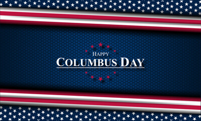 Wall Mural - Happy Columbus Day background vector illustration