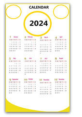 Wall Mural - calendar 2024 