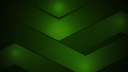 Wall Mural - Dark green simple abstract background with lines in a geometric style as the main element.