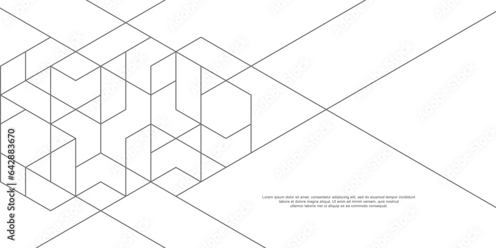 Isometric Block Pattern Design The graphic design elements with isometric shape blocks. Vector ...