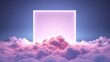 © ant - Display product 3d render podium with pastel cloud sky background.