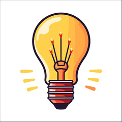 Yellow Bulb lamp describe creativity