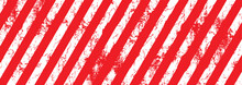 Warning Sign With White Stripes On Red Background.