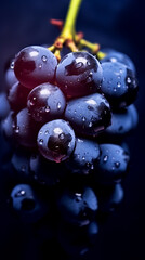 Wall Mural - Bunch of grapes on a wooden table