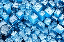 Blue Ice Cubes Background