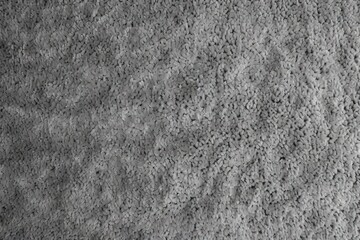 Wall Mural - Close up view of gray monochrome carpet texture as displayed seamlessly from above