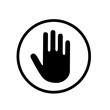 © Nendah - stop icon.vector of hands in circle