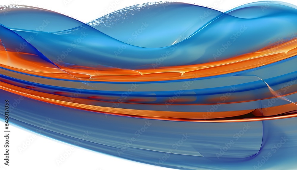blue and orange wave with a white background, quantum, behance ...