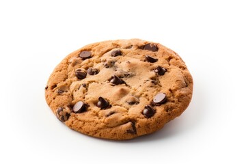 Canvas Print - Isolated chocolate chip cookie on white