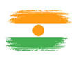brush flag niger transparent background, niger brush watercolour flag design template element PNG file niger flag