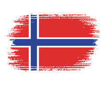 brush flag norway transparent background, norway brush watercolour flag design template element PNG file norway flag
