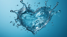 Heart Shape Formed Of Water