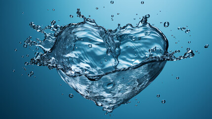 Wall Mural - heart shape formed of water